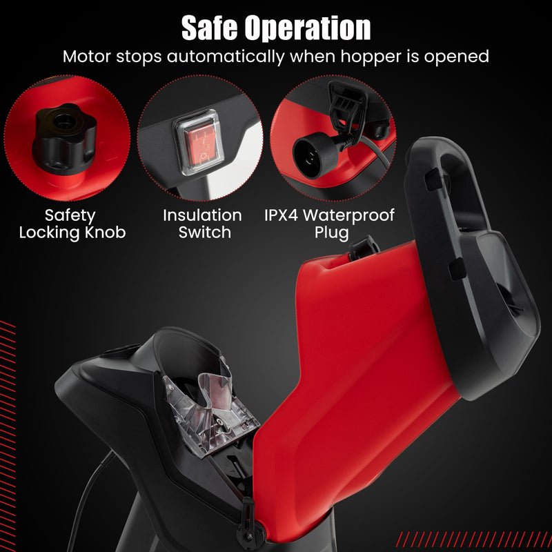 Load image into Gallery viewer, Goplus 15-AMP Electric Wood Chipper and Shredder, Leaf Mulcher with Wheels, Safety Locking Knob