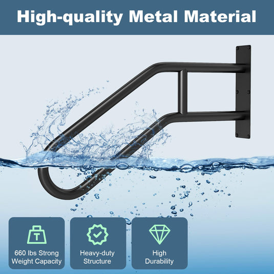 Goplus Non-Slip Wall Mount Stair Hand Railing Grab Bar for Elderly Kids Pregnant Women