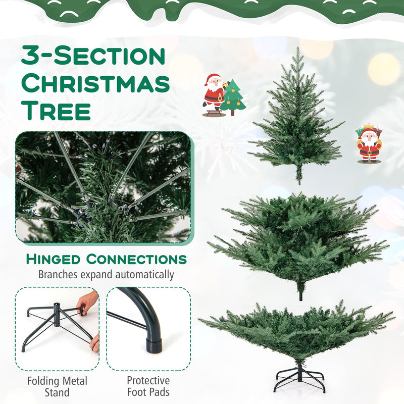 Load image into Gallery viewer, Goplus 6FT / 7FT Pre-Lit Artificial Christmas Tree with PVC & PE Mixed Branch Tips