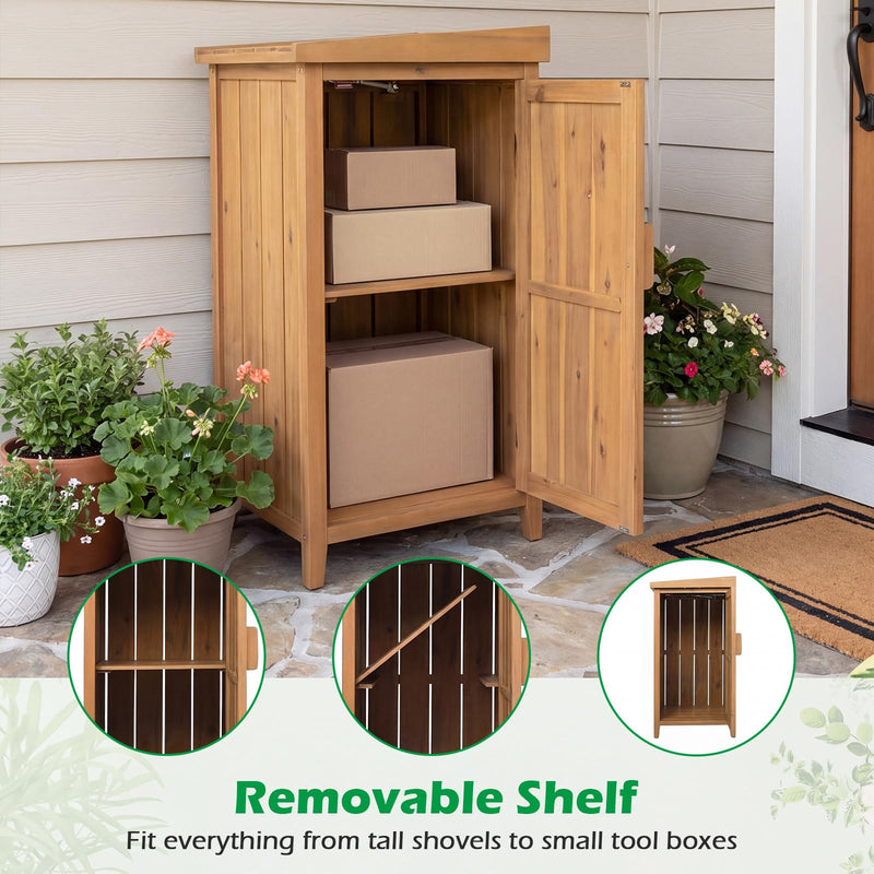 Load image into Gallery viewer, Goplus Wood Package Delivery Box for Outside