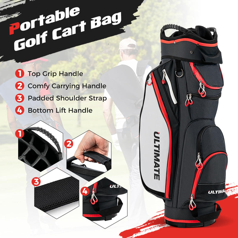 Load image into Gallery viewer, Goplus Golf Cart Bag with 14-Way Dividers, Lightweight Portable Golf Club Bag