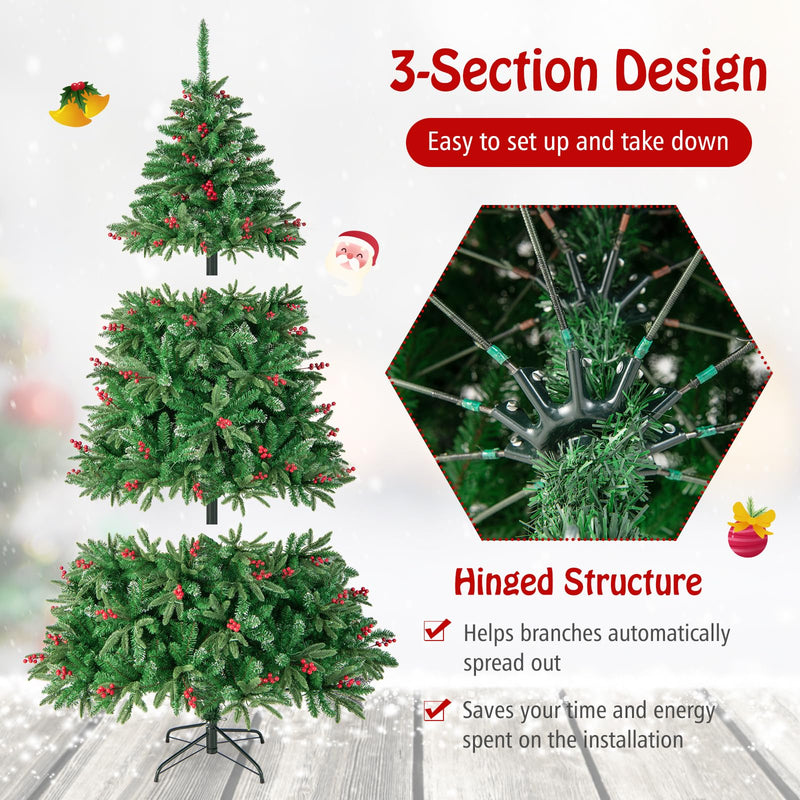 Load image into Gallery viewer, Goplus 6ft Pre-Lit Artificial Christmas Tree for Holiday Party Office Home Decor