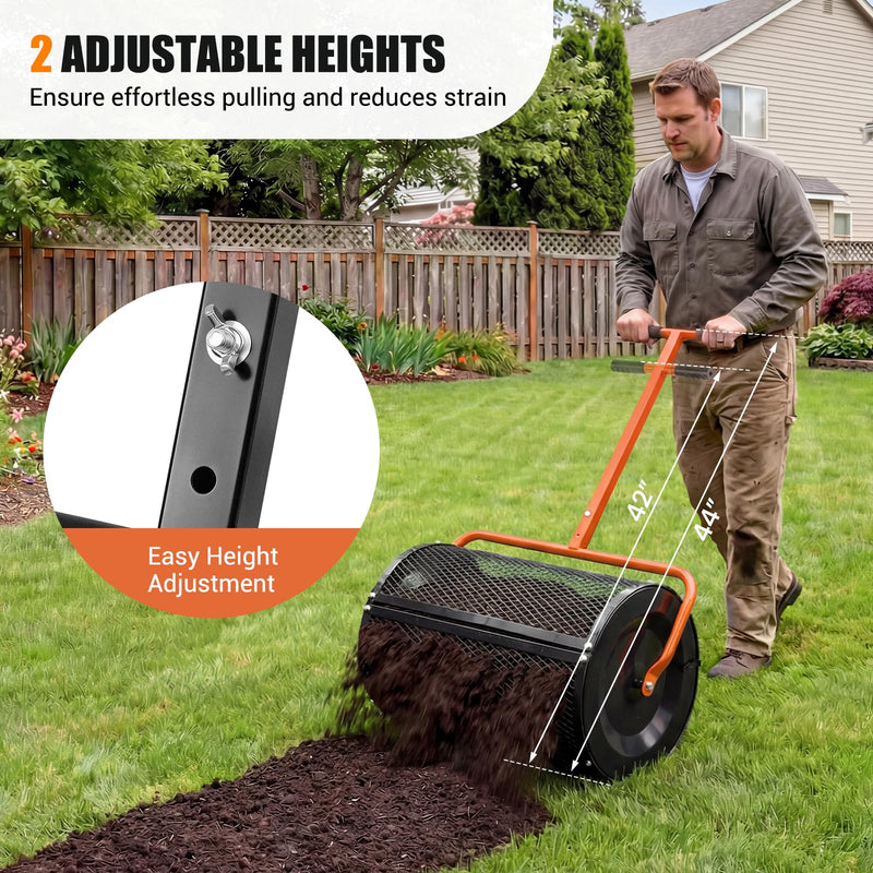 Load image into Gallery viewer, Goplus Compost Spreader 24" Peat Moss Spreader Roller