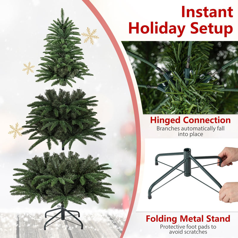 Load image into Gallery viewer, Goplus 5ft/6ft/7ft Pre-Lit Hinged Christmas Tree with 3 Lighted Gift Boxes