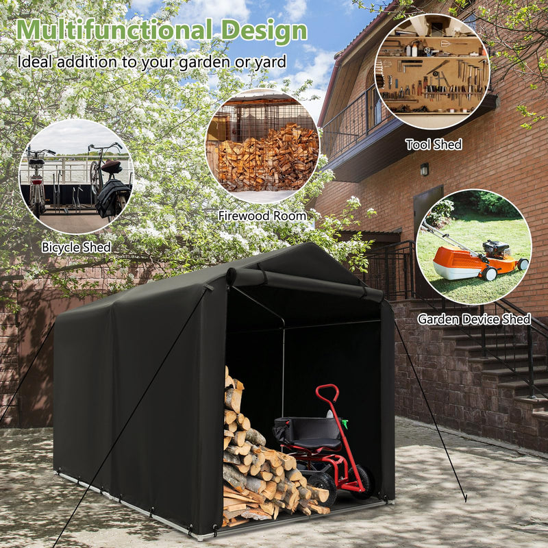 Load image into Gallery viewer, Goplus Portable Shed, 5.2 x 5.4FT Outdoor Storage Shelter