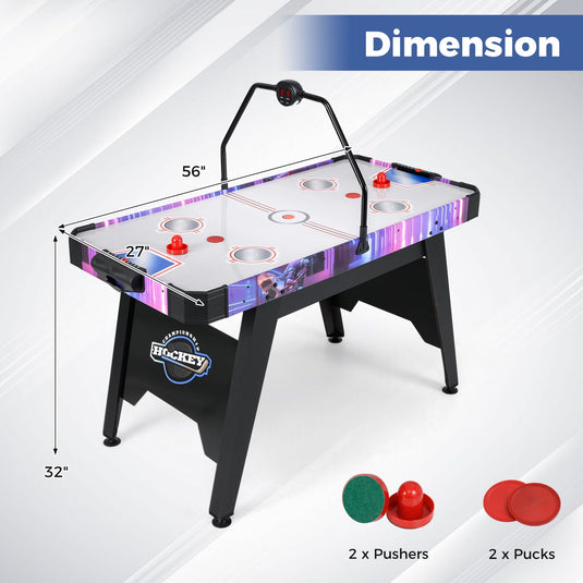 Goplus Air Hockey Arcade Game Table with Digital LED Scoreboard for Home Office