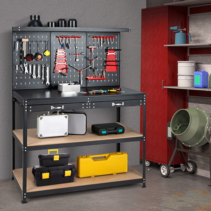 Load image into Gallery viewer, Goplus Work Bench with Pegboard