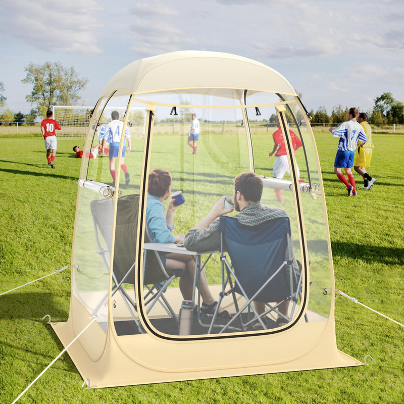 Load image into Gallery viewer, Goplus Sports Tent, Pop Up Weather Tent Pod with Carrying Bag, Floor Mat, Wind Rope, 1-2 Person 4.2 x 4.2 ft