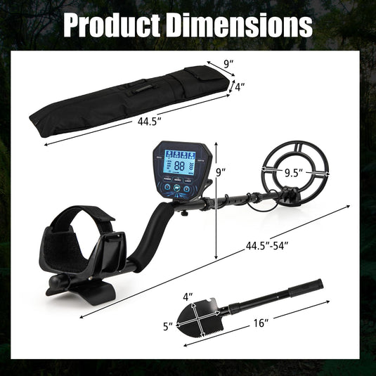 Goplus Professional Higher Accuracy Gold Detector with Backlit LCD Display for Adults