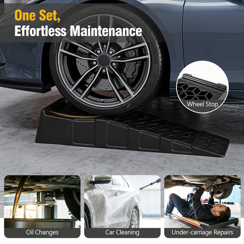 Load image into Gallery viewer, Goplus 2-Pack 2.5"/6.4" Lift Low Profile Car Ramps | 22000 Lbs GVW Capacit