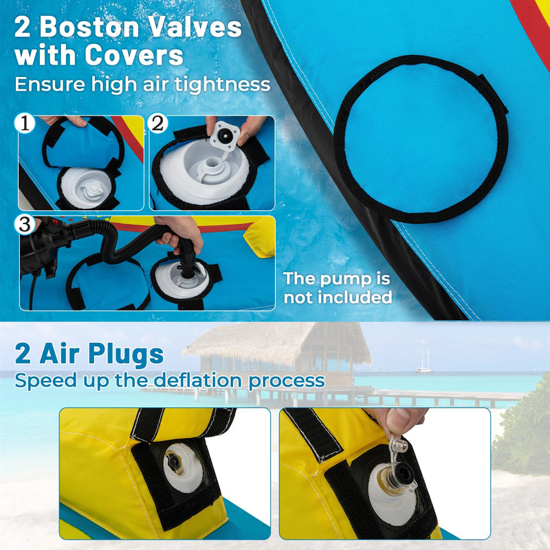 Load image into Gallery viewer, 1-3 Riders Inflatable Boat Tube with Quick Connector Drainage