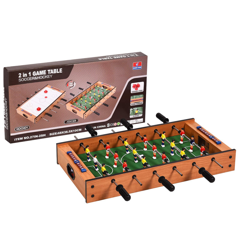 Load image into Gallery viewer, Goplus 2 in 1 Multi Game Table, Mini Foosball Table & Air Hockey Table with Realistic Playing Field