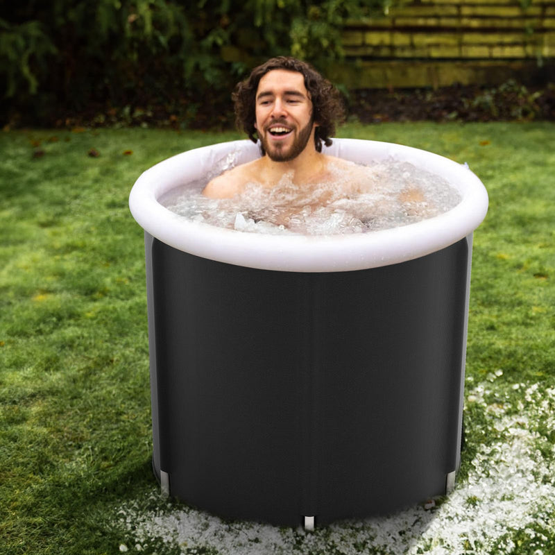 Load image into Gallery viewer, Goplus Inflatable Ice Bath Tub, Portable Cold Water Therapy Tub w/Cover, 6 Sturdy Support Rods, Inflator