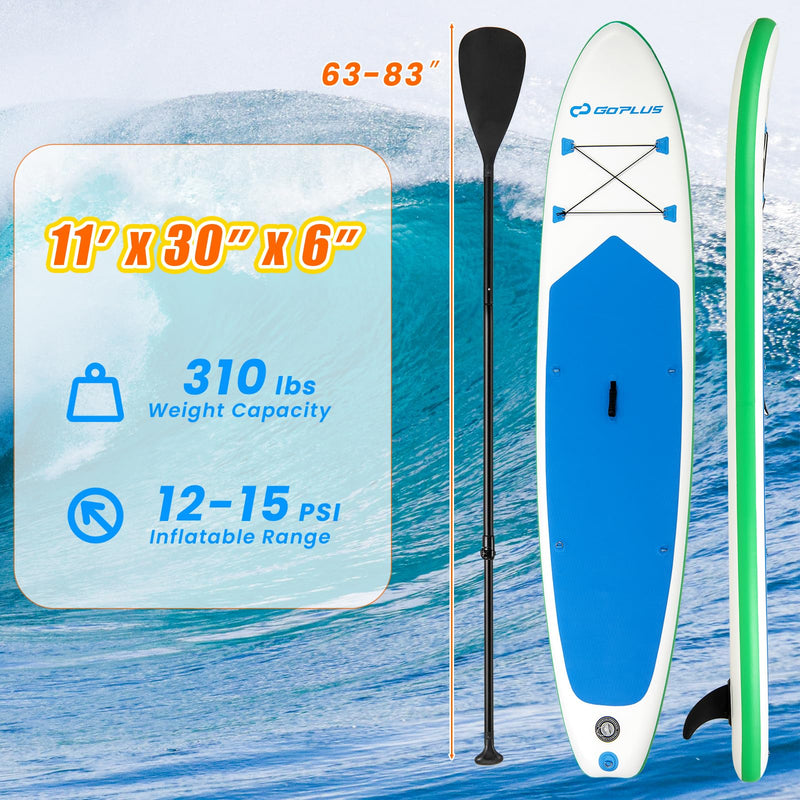 Load image into Gallery viewer, Goplus 11FT Inflatable Stand Up Paddle Board with Waterproof Phone Bag