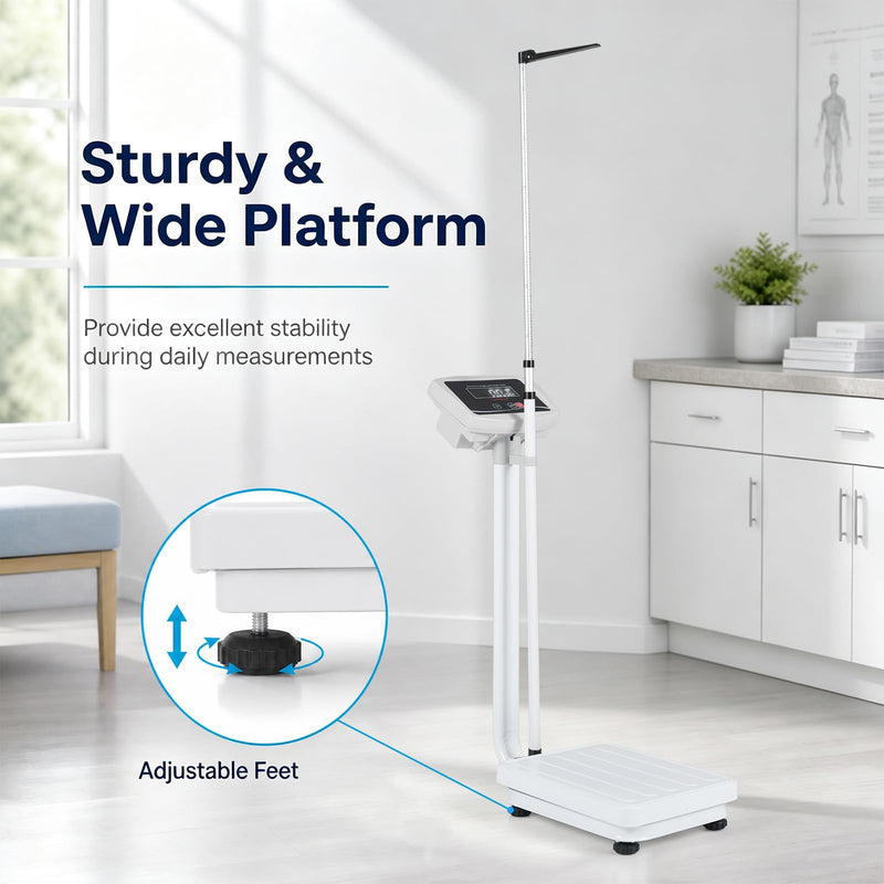 Load image into Gallery viewer, Goplus Height and Weight Scale with Height Rod | Digital Physician Scale with 400 lbs/180 kg Capacity