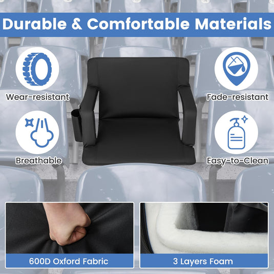 Goplus Stadium Seating for Bleachers 24.5’’ Wide Folding Bleacher Chair