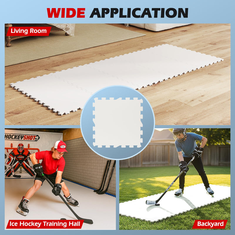 Load image into Gallery viewer, Goplus Hockey Flooring Tiles for Training | Skateable Board Artificial Ice Mat for Indoor Outdoor