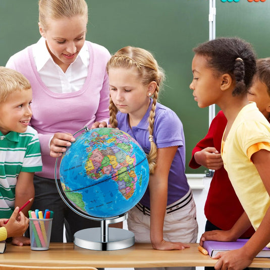 Goplus 9’’ Rotating 3 in 1 Illuminated World Globe with Constellation Stars