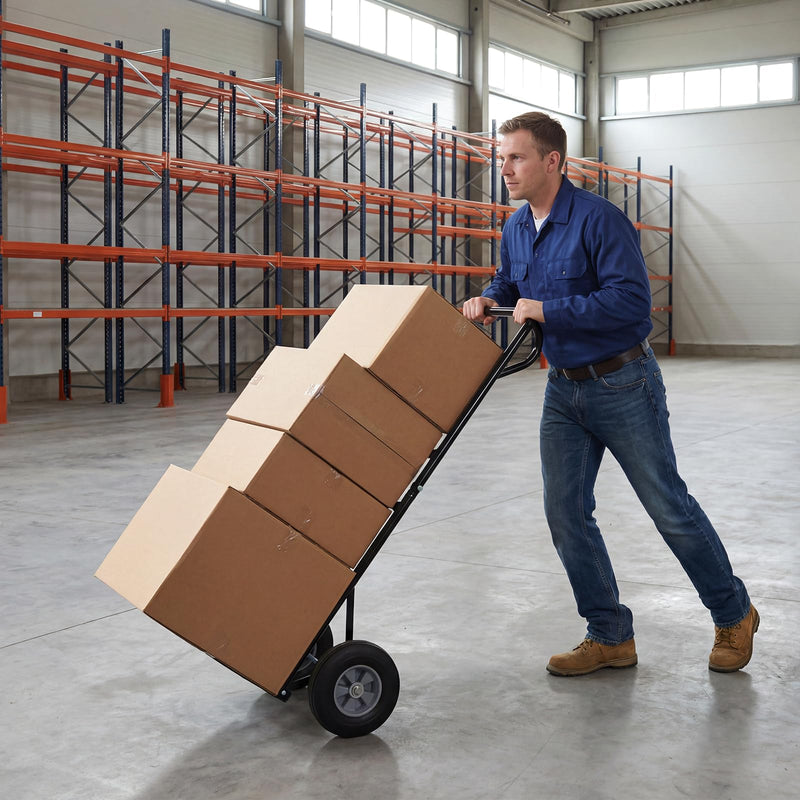 Load image into Gallery viewer, Goplus Metal Hand Truck Heavy-Duty 600 LBS Moving Dolly Cart