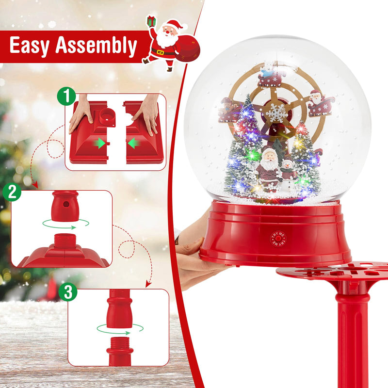 Load image into Gallery viewer, Goplus 5 Ft Christmas Snow Globe Lantern ( Snowing Santa with Ferris Wheel )