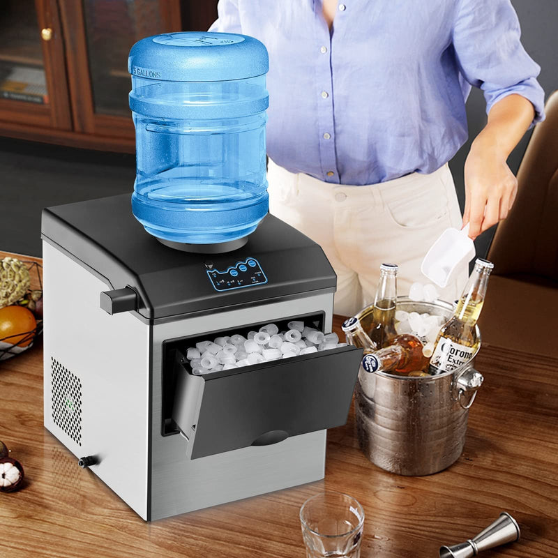 Load image into Gallery viewer, 2 in 1 Countertop Ice Maker Machine with Water Cooler Dispenser Combo, 48LBS/24H, S-M-L 3 Sizes Bullet Ice