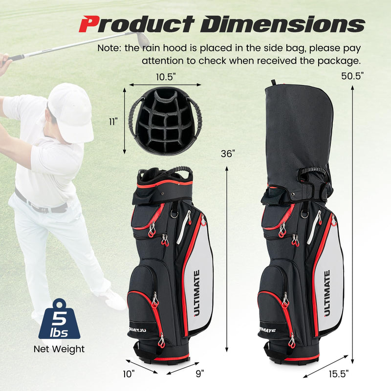 Load image into Gallery viewer, Goplus Golf Cart Bag with 14-Way Dividers, Lightweight Portable Golf Club Bag