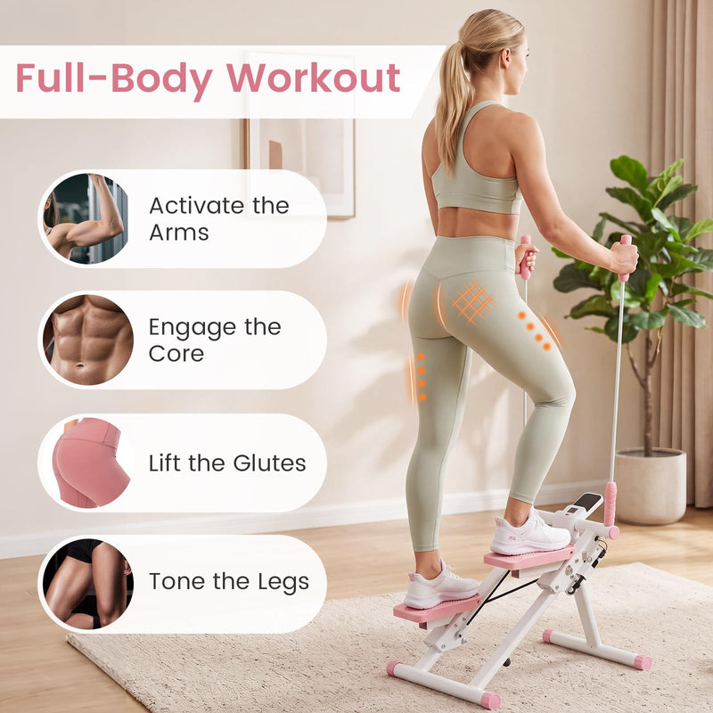 Load image into Gallery viewer, Goplus Stair Stepper Foldable Vertical Climber Exercise Machine with Detachable Handlebar