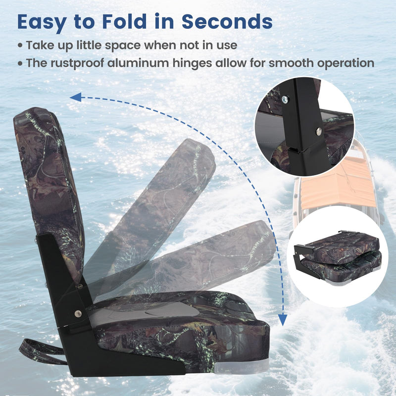Load image into Gallery viewer, Goplus 2 Packs-Dark Camo Waterproof Fishing Captain Boat Seats