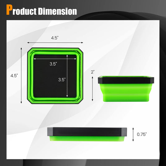 Goplus 4 Pack Collapsible Silicone Parts Bowls for Small Parts