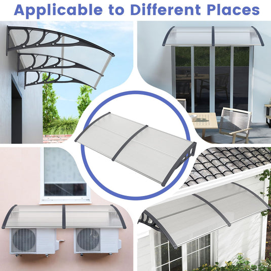 Goplus Awnings for Doors  Window Awning with Rain Snow Sunlight UV Protection