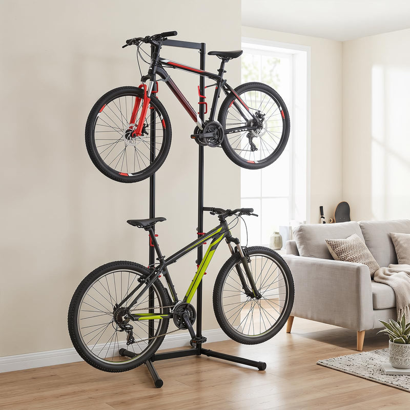 Load image into Gallery viewer, Goplus 4 Bike Storage Rack Indoor Freestanding Bike Rack for Garage