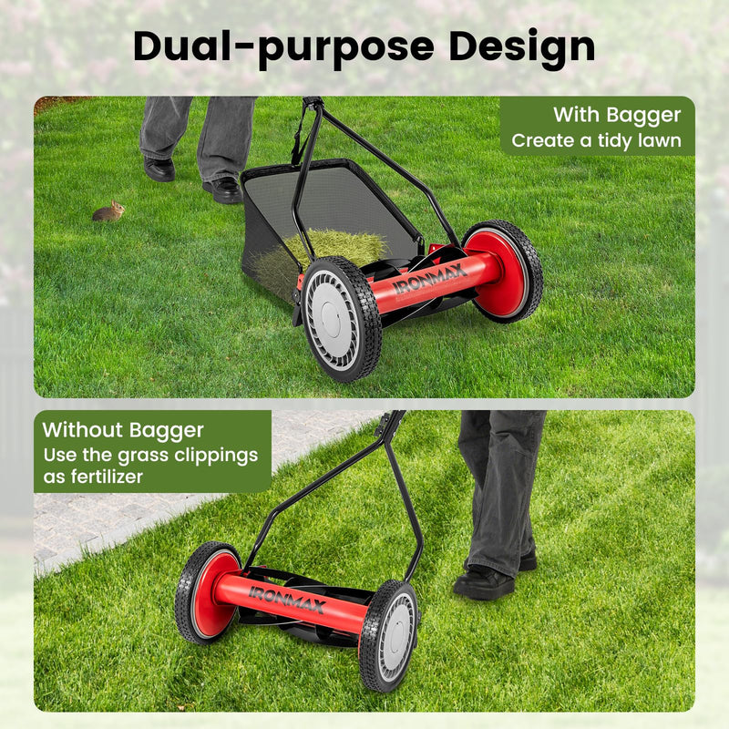 Load image into Gallery viewer, Goplus 14 Inch 5-Blade Walk-Behind Cordless Grass Cutter
