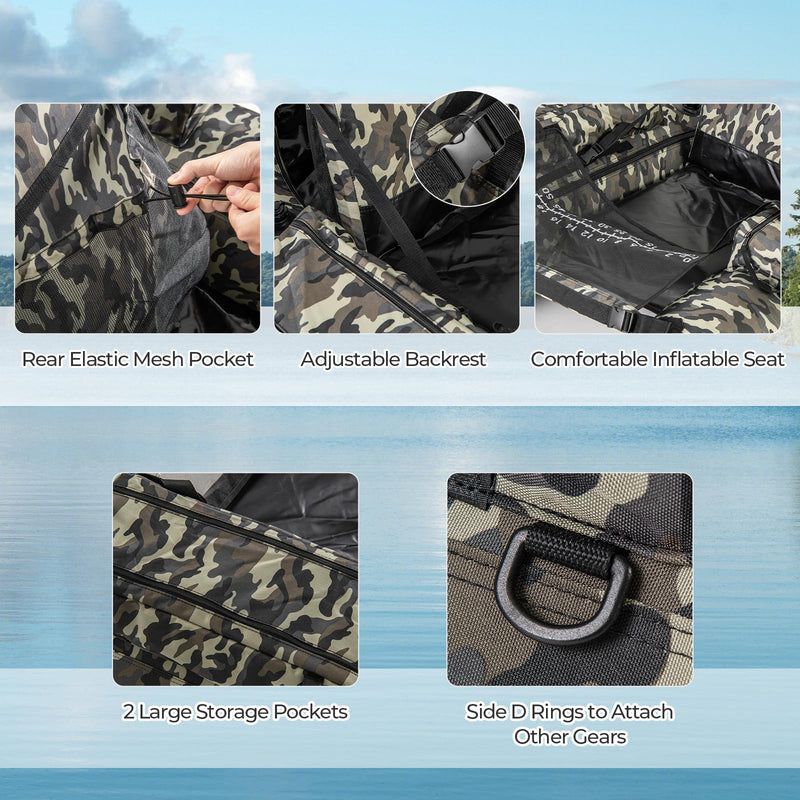 Load image into Gallery viewer, Goplus Inflatable Float Tube, Fishing Belly Boat with Fish Ruler, Pump, Storage Bag