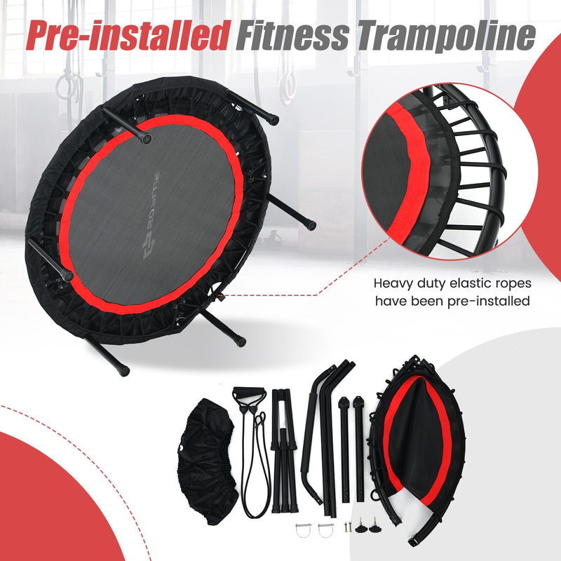 Load image into Gallery viewer, 40'' Folding Fitness Trampoline, Portable Mini Exercise Rebounder