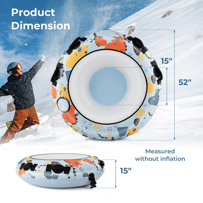 Load image into Gallery viewer, Goplus Snow Tube, 52" Inflatable Snow Sled w/Premium Polyester Oxford Cover