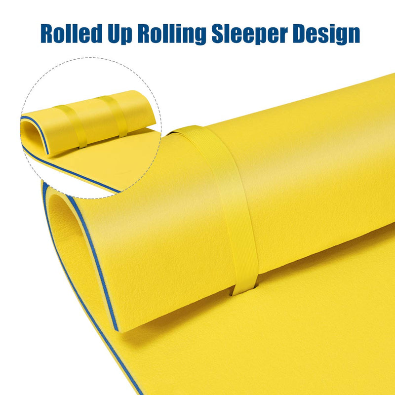 Load image into Gallery viewer, Goplus 83'' x 26'' Floating Water Pad Mat with Rolling Pillow Design