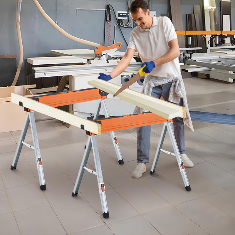 Load image into Gallery viewer, Goplus 2 Pack Folding Saw Horses