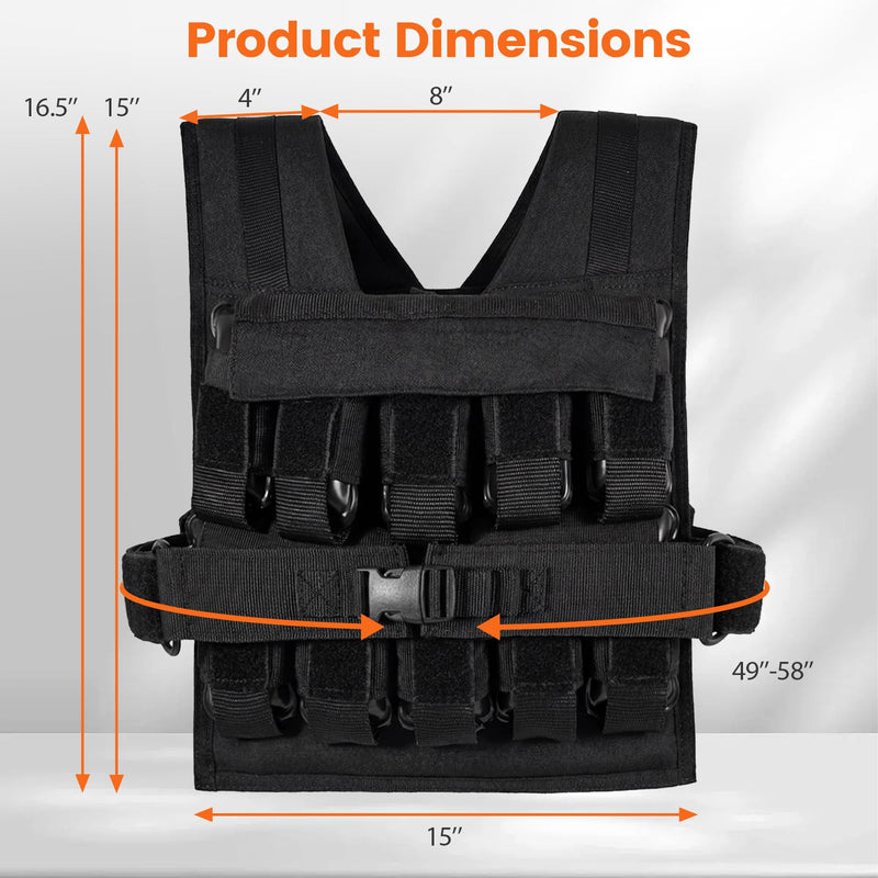 Load image into Gallery viewer, Goplus Adjustable Weighted Vest for Men Women (44LBS w/49”-58” Waist Size)