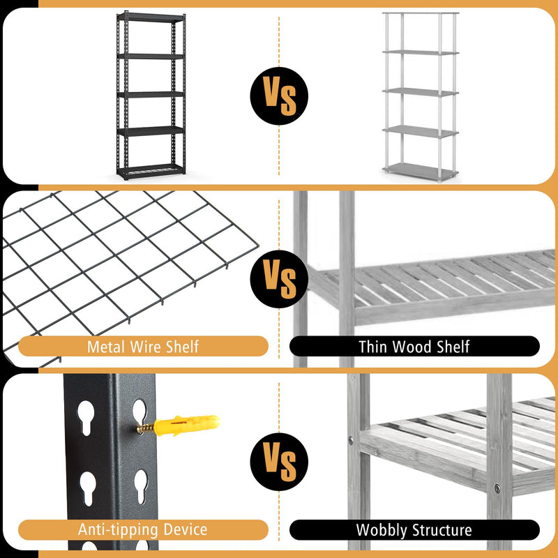 Load image into Gallery viewer, Goplus 5-Tier Metal Shelving Unit
