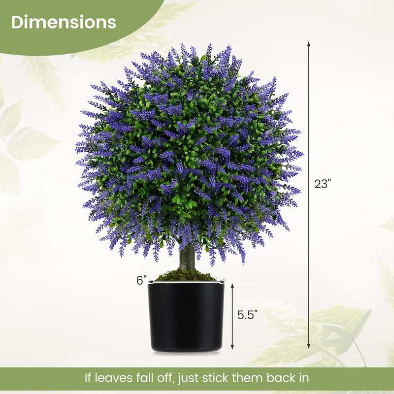 Load image into Gallery viewer, Goplus 22'' Artificial Wisteria Topiary Ball Tree with Vivid Wisteria