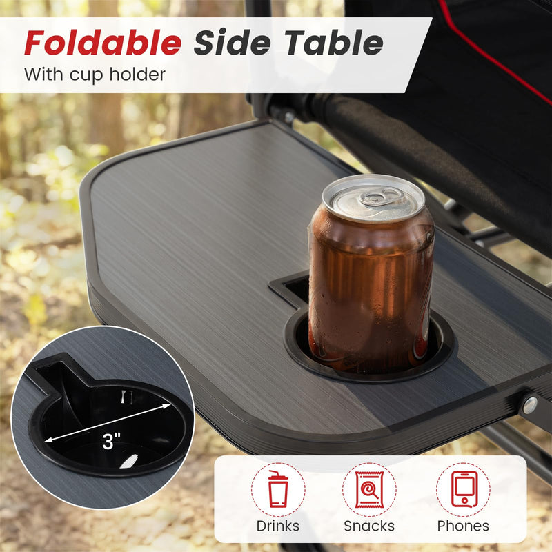Load image into Gallery viewer, Goplus Heavy-Duty Director Chair with Side Table Cup Holder & Carrying Bag