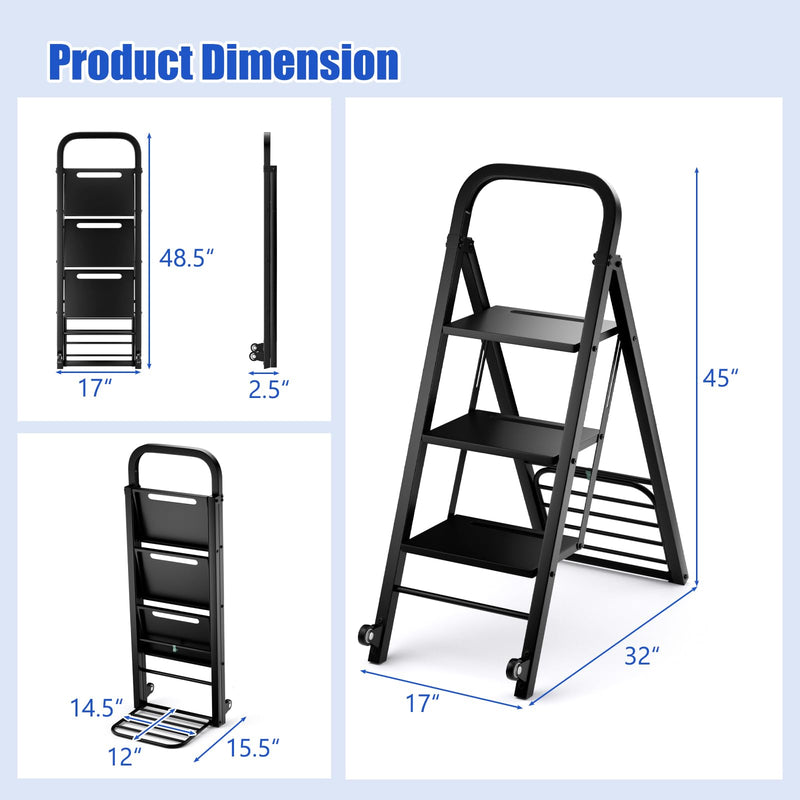 Load image into Gallery viewer, Goplus 2 in 1 Convertible Hand Truck Dolly and Step Ladder