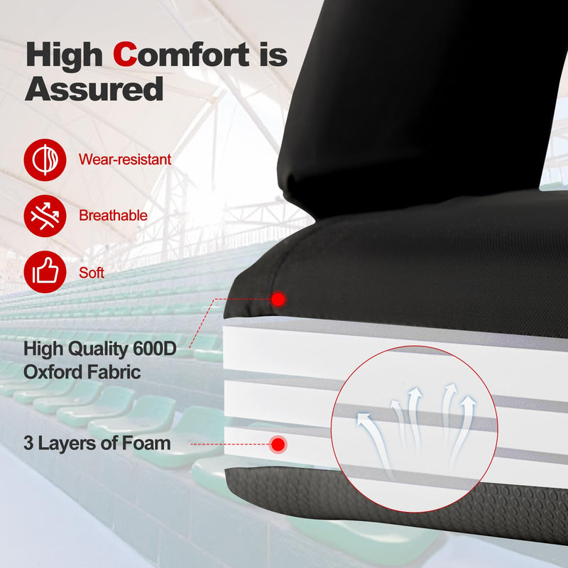 Load image into Gallery viewer, Goplus Stadium Seating for Bleachers, Folding Bleacher Chair with Back Support, 6 Reclining Positions