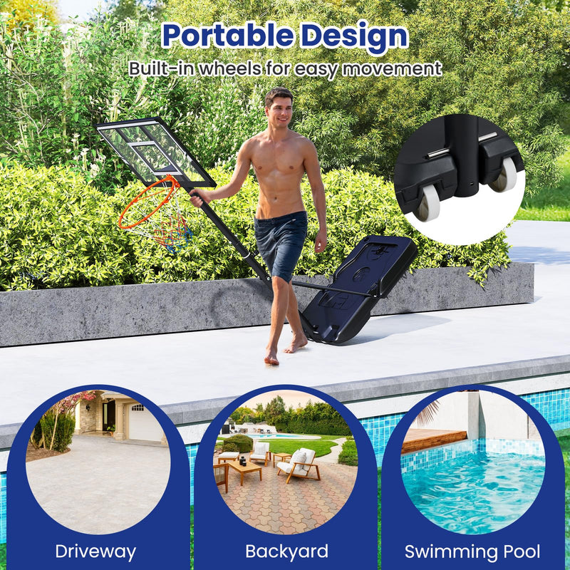 Load image into Gallery viewer, Goplus Portable 3.3-10FT Adjustable Basketball Goal System w/Shatterproof PC Backboard