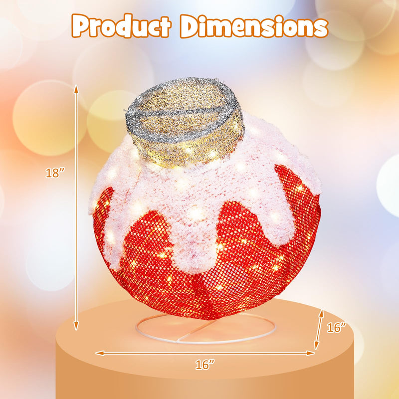 Load image into Gallery viewer, Goplus Indoor Outdoor Christmas Decoration, Pop-Up Christmas Ball Ornament with 80 LED Lights and Timer,