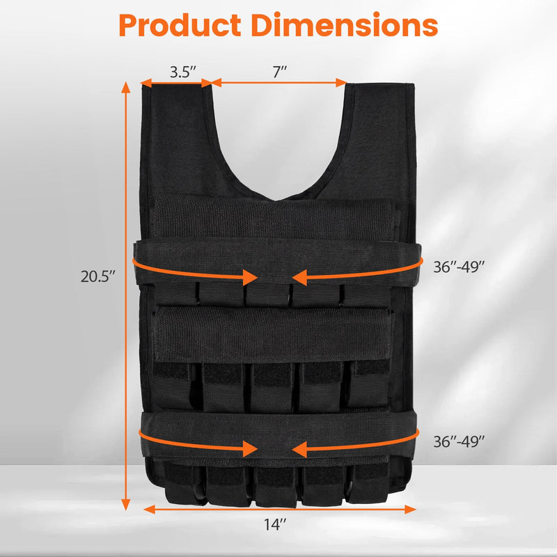 Load image into Gallery viewer, Goplus 66lbs Adjustable Weighted Vest with 30 Removable Metal-Sand Weigh