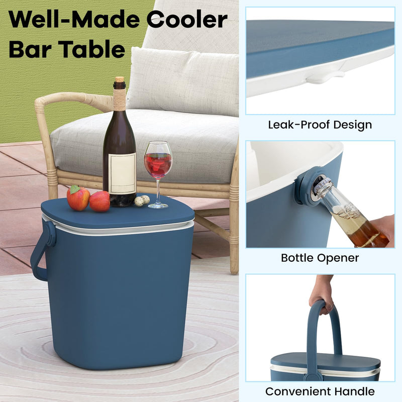 Load image into Gallery viewer, Goplus Cooler Table, Portable 4 Gallon All-Weather Beer and Wine Table Cooler with Handle