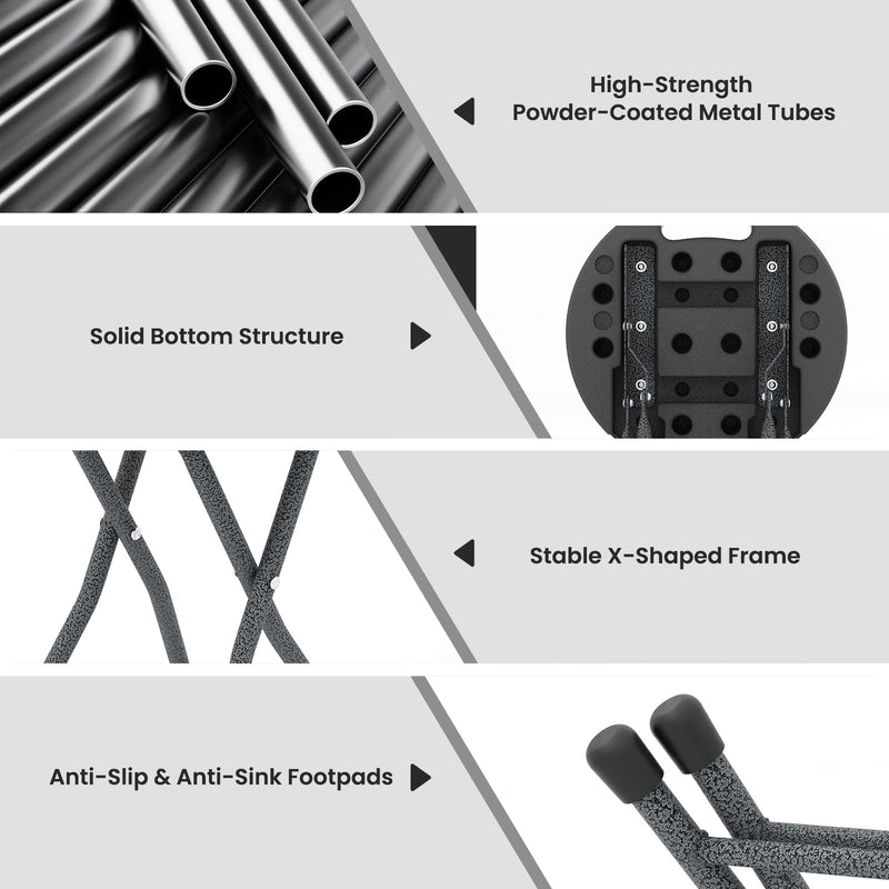 Load image into Gallery viewer, Goplus Folding Stool Collapsible Round Stool with Handle for Fishing Hiking Gardening BBQ