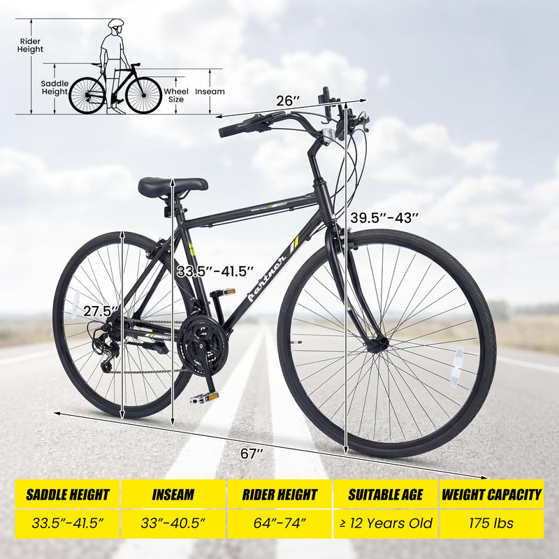 Load image into Gallery viewer, Goplus Hybrid Bike 18-Speed 700C Urban Commuter Bicycle w/Shimano Drivetrain
