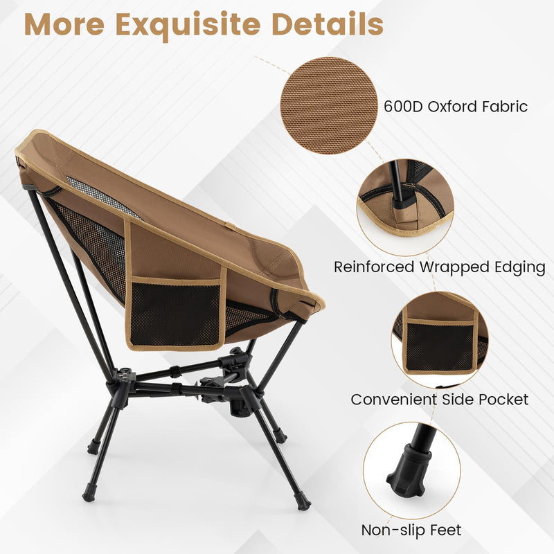 Load image into Gallery viewer, Goplus Ultralight Folding Backpacking Chair for Adults with Aluminum Frame 330 lbs Capacity